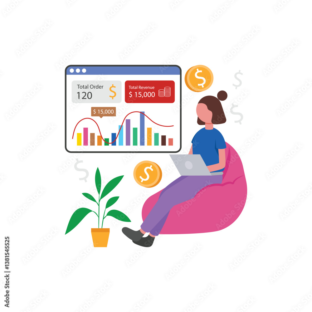 Fototapeta premium Personal Wealth Overview Interface