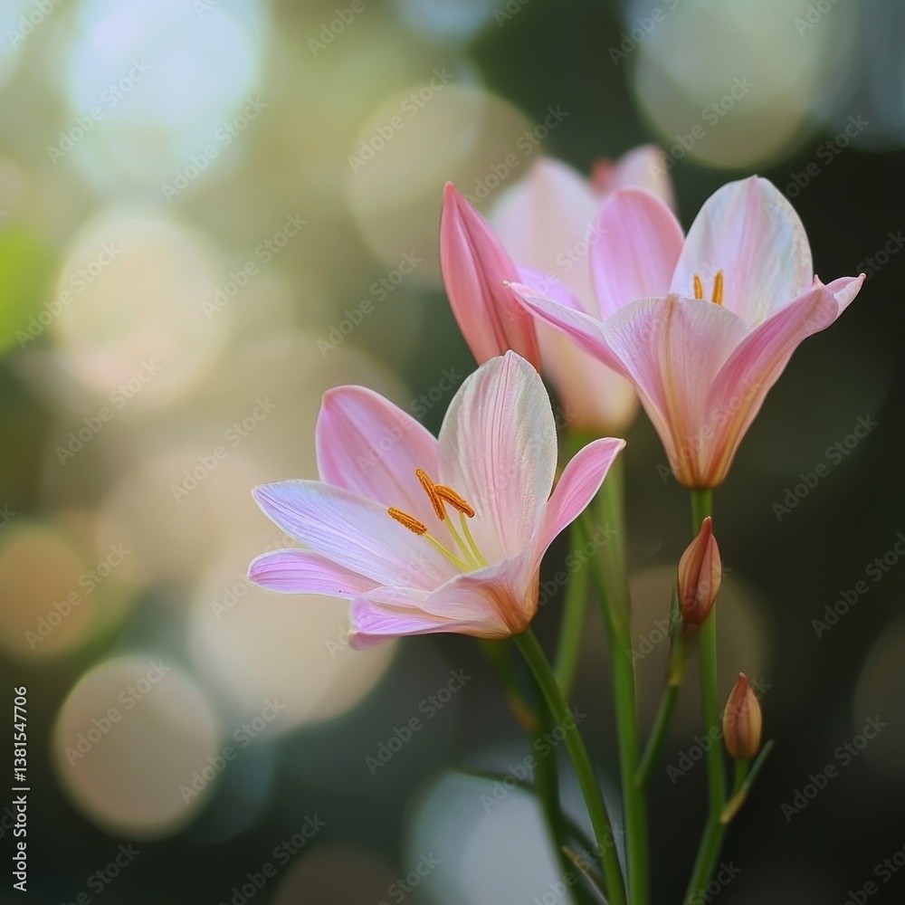 Zephyranthes in blur Zephyranthes in blur