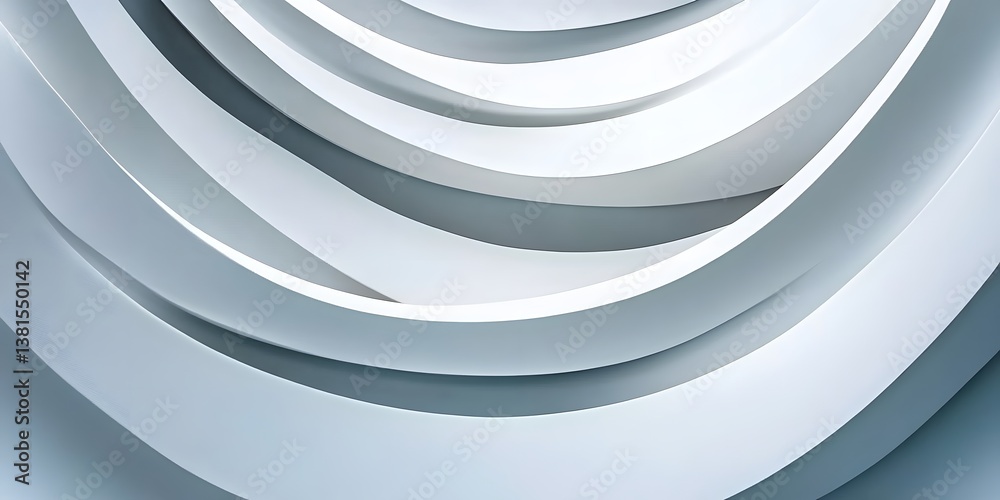 Obraz premium Abstract White Curved Lines Architectural Design Background