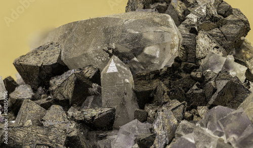 Stunning crystal cluster captured in striking detail, highlighting the intricate forms and reflective surfaces of these naturally occurring mineral structures