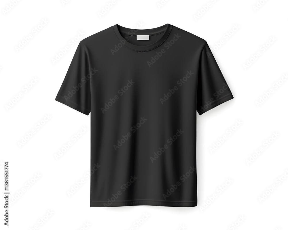 Black T-Shirt Mockup: Apparel Design Template Black T-Shirt Mockup: Apparel Design Template