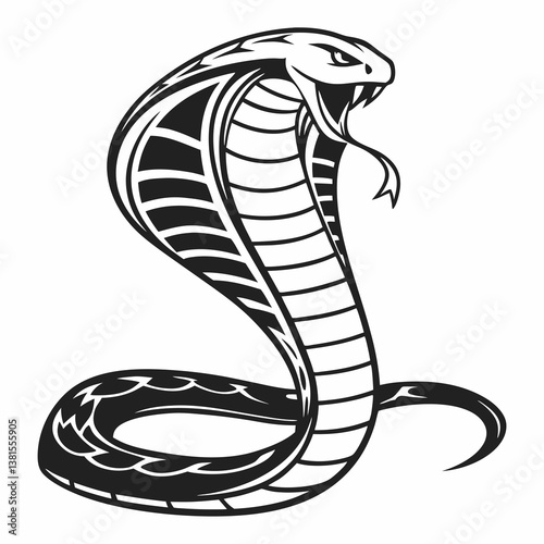 Cobra silhouette black vector