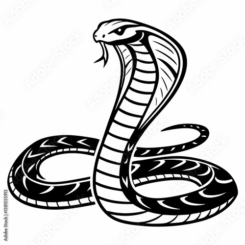 Cobra silhouette black vector