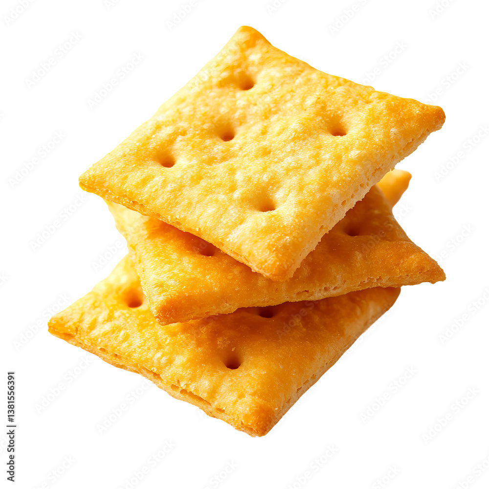Fototapeta premium Cheez-It crackers captured from a low-angle view