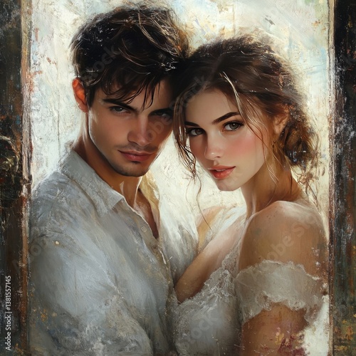 Naklejka Adonis and Aphrodite