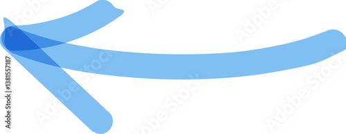 Vector. Light Blue Arrows Set. handwritten