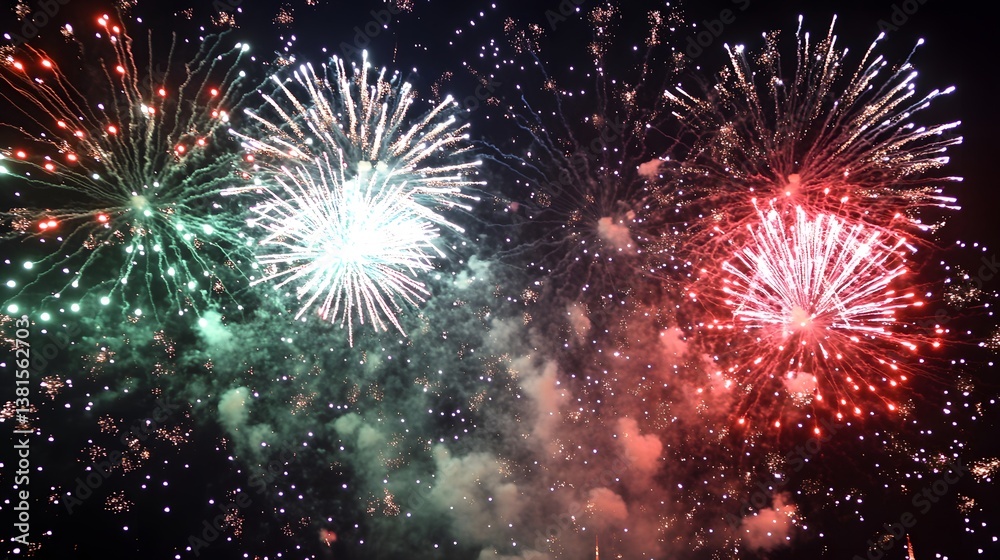 Spectacular Fireworks Display at Night Spectacular Fireworks Display at Night