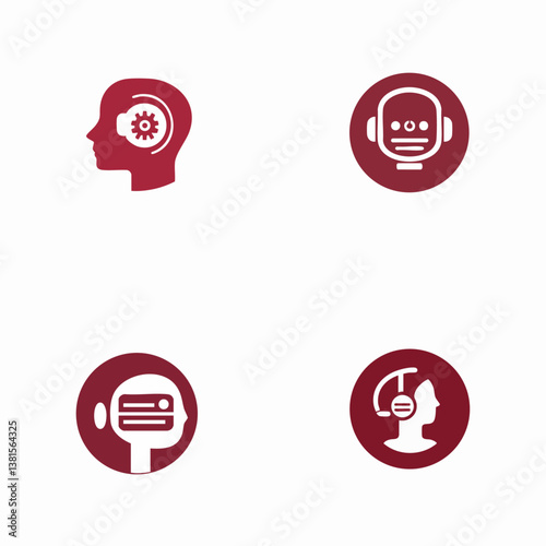 AI-powered language translator vector icon