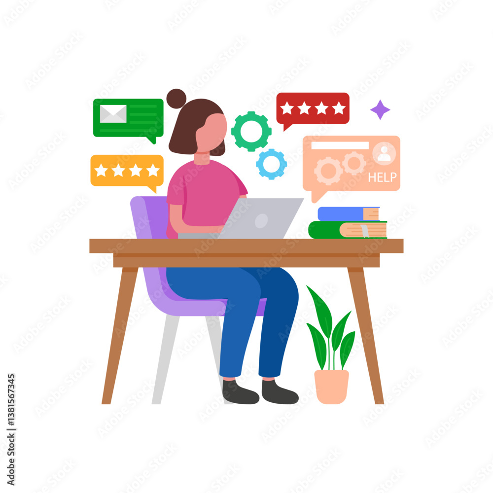 Fototapeta premium Problem Resolution Pathway Vector Illustration