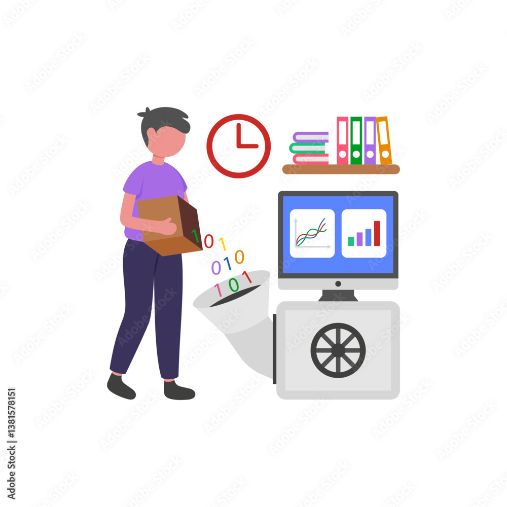 Fototapeta premium Information Analysis Workflow