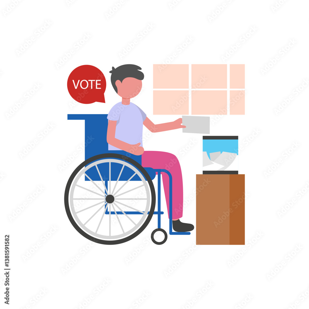 Inclusive Accessible Voting Solutions Vector Illustration Inclusive Accessible Voting Solutions Vector Illustration