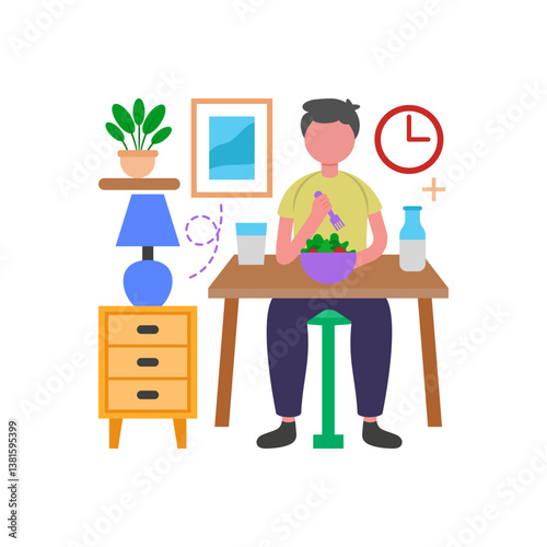 Nutritious Balanced Diet Plan Vector Illustration