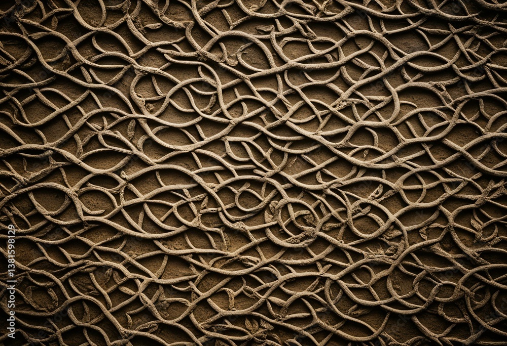 A close up of a wall with a pattern on it. A close up of a wall with a pattern on it.