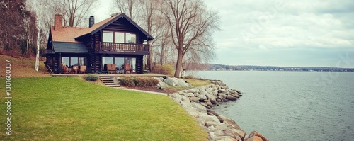Lakeside Log Cabin Home