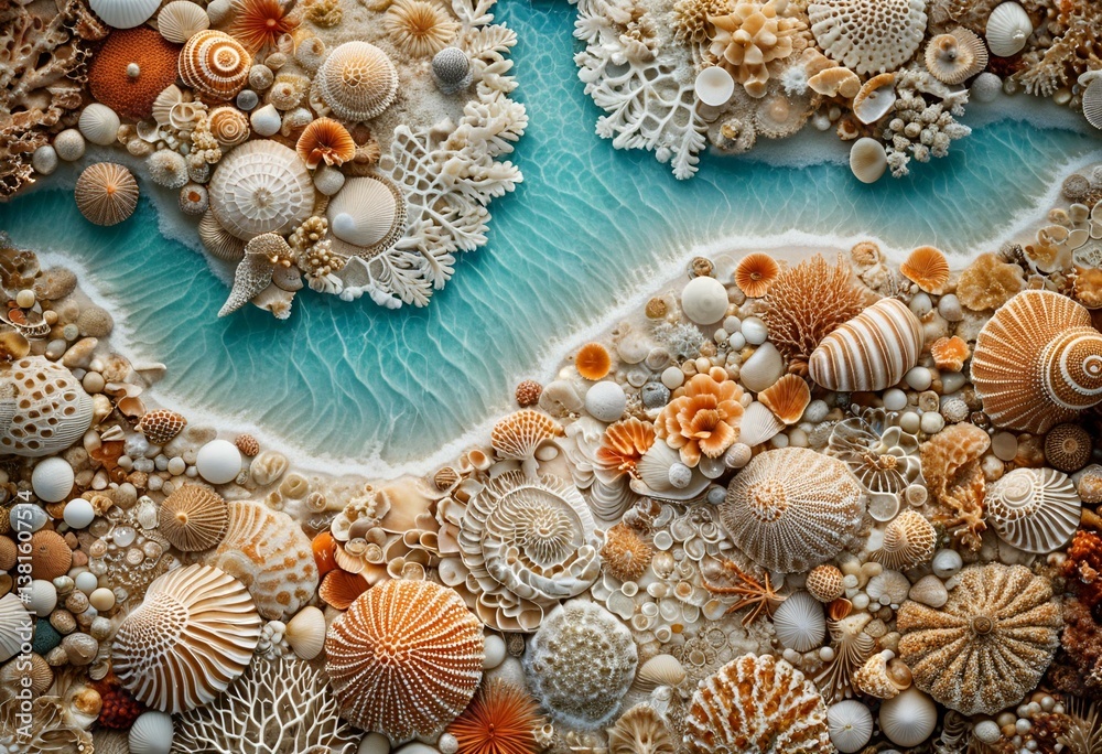A bunch of white and orange corals on a white background. A bunch of white and orange corals on a white background.