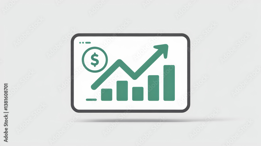 Financial Growth Chart with Rising Arrow and Dollar Symbol Financial Growth Chart with Rising Arrow and Dollar Symbol