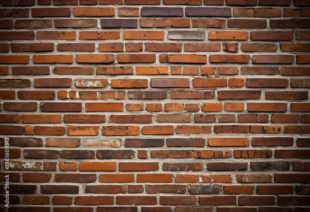 Fototapeta premium A brick wall with a black background.