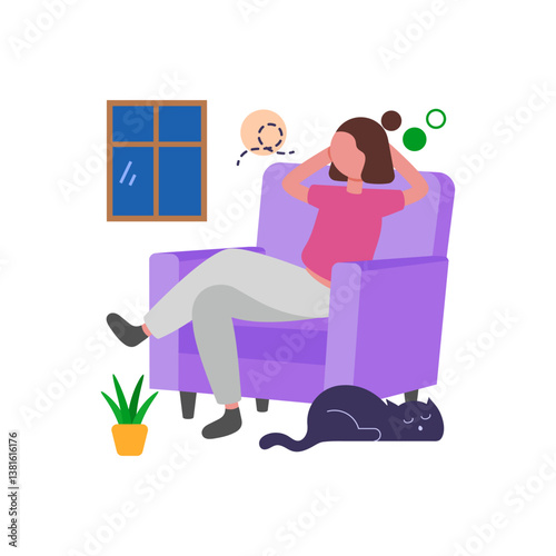 Relaxation Time To Unwind Daily Vector Illustration