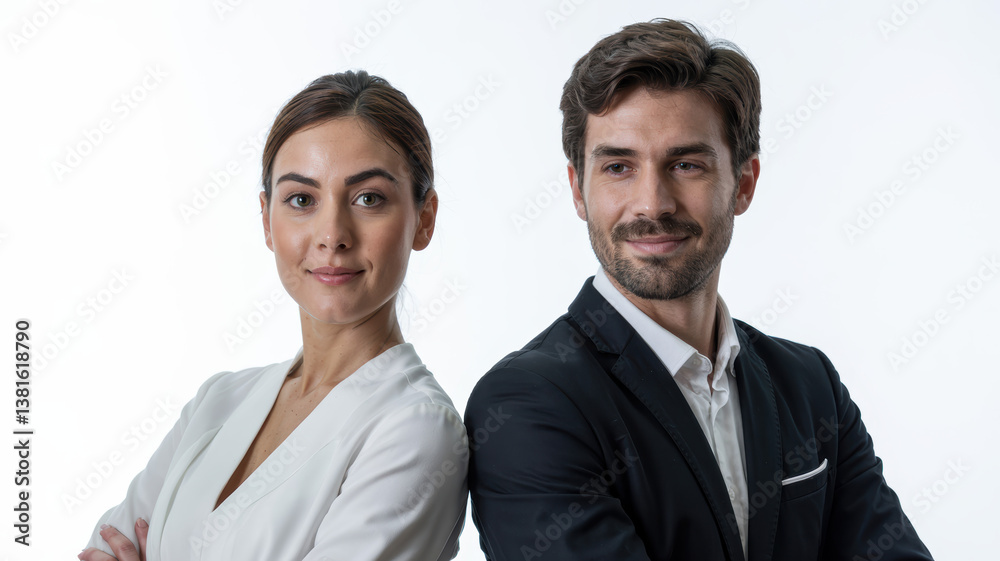 Confident Business Professional Posing in Formal Attire Confident Business Professional Posing in Formal Attire