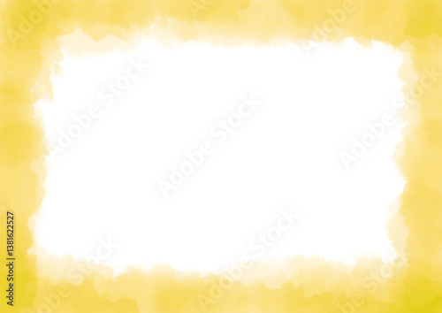 水彩テクスチャのフレーム　背景素材