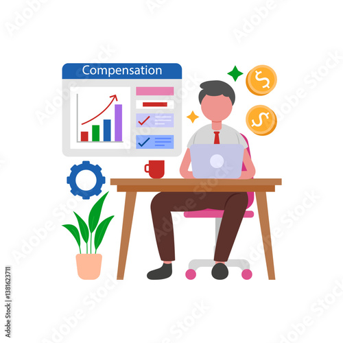 Competitive Compensation Plan Design Framework Vector Illustration