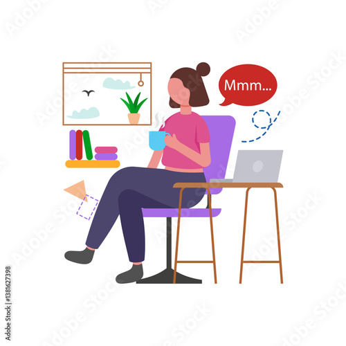 Take breaks during work Vector Illustration