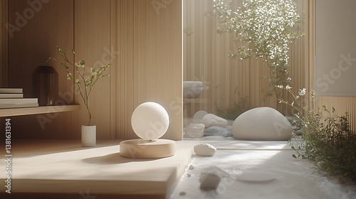 An Interior Scene Showcasing Minimalism And Natural Light Exposure