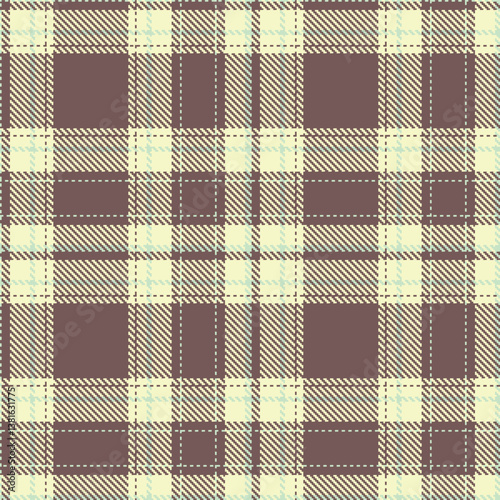 Cool Czarina Seamless Tartan with Smoky Cocoa Butter accents Fabric Design