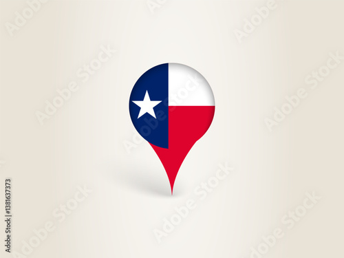 Free Download Pin Icon with Texas National Flag. - GFXLoad