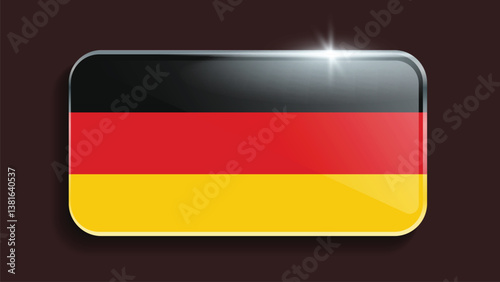 Square Germany Flag with Original color