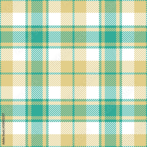 Soft Ambrosial Oceanside Seamless Tartan with Traditional Master Key accents Fabric Design
