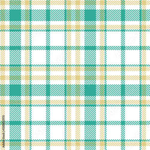 Elegant Seamless Tartan featuring Pastel White and Rustic Ambrosial Oceanside Fabric Design