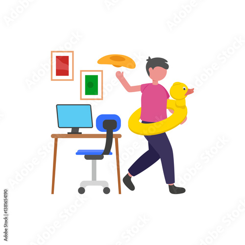 Seasonal Summer Holiday Plans Flat Vector Illustration