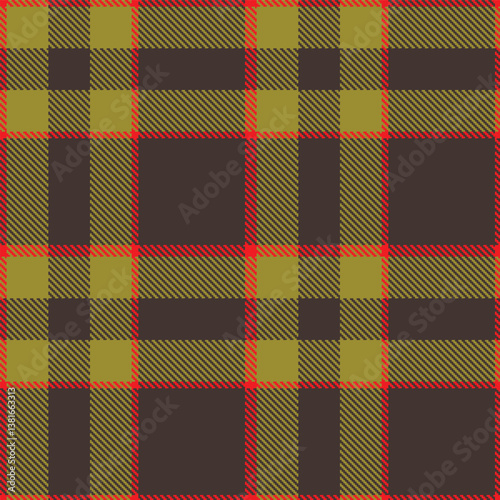Plaid pattern seamless. Pale Vivid Red & Rustic Potter Green Tartan Fabric Design.