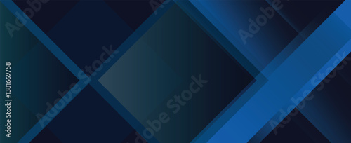 Blue black abstract background geometry shine and layer element vector for presentation design. Suit for business, corporate, institution, party, festive, seminar, and talks