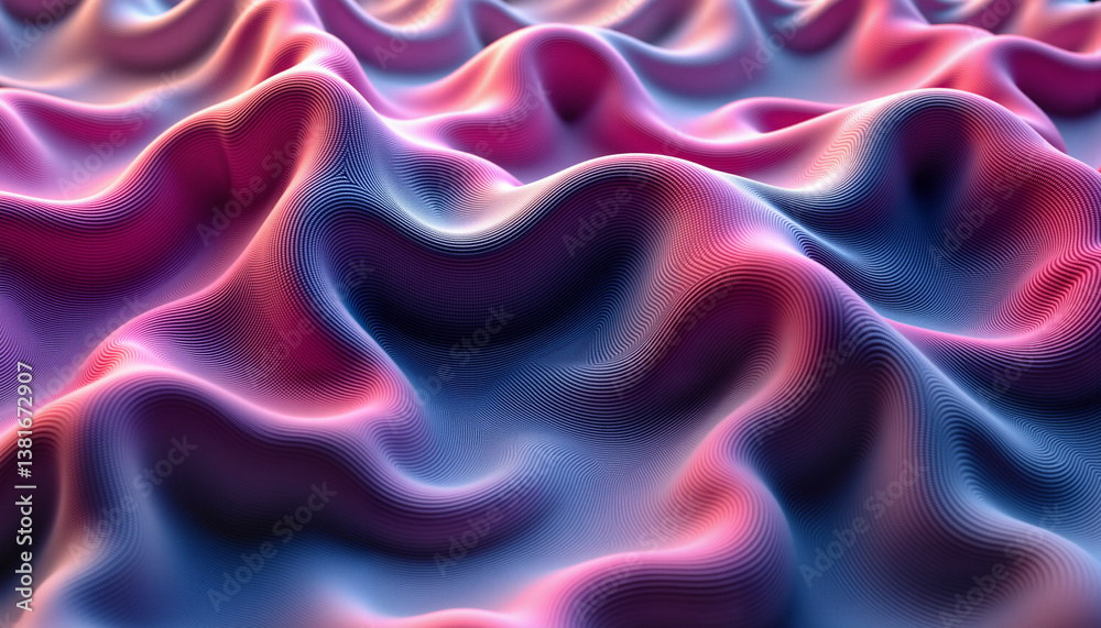 Obraz premium Seamless audio waveform texture in soft lighting, sound visualization