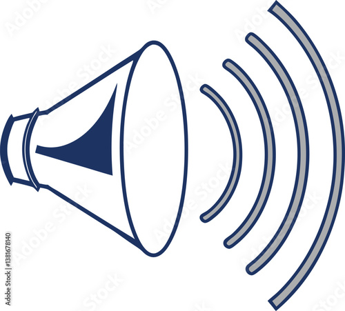 megaphone icon isolated on white