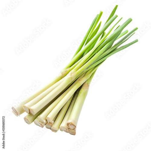 vibrant lemongrass at an angle with soft, diffused lighting

