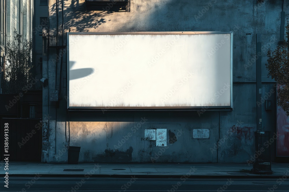 Large urban billboard for advertising in cityscape. AI generated illustration. Large urban billboard for advertising in cityscape. AI generated illustration.