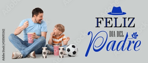 Spanish greeting banner for Father's Day