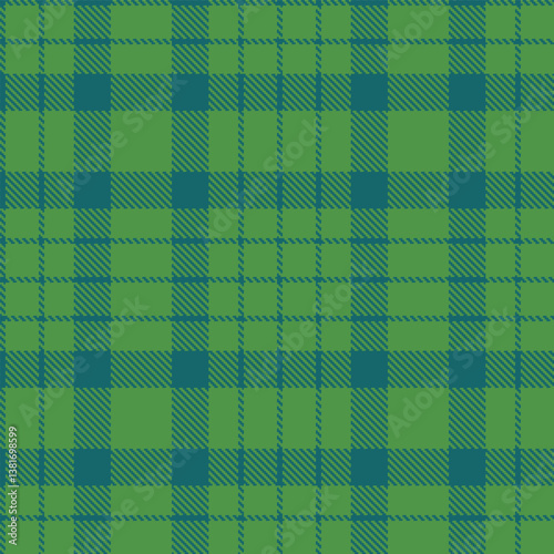 Metallic Tahitian Treat Seamless Tartan with Vivid May Green accents Fabric Design