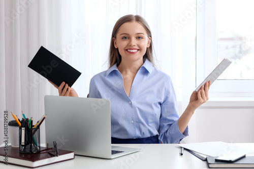 Young businesswoman with no...