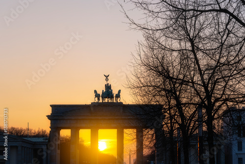 germany capital berlin city center buildings architecture and most popular tourist attractions photos with sunset light and sky colors