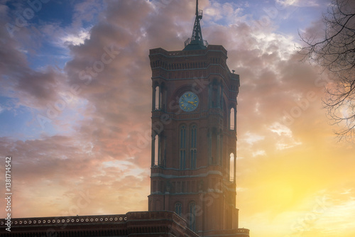 germany capital berlin city center buildings architecture and most popular tourist attractions photos with sunset light and sky colors