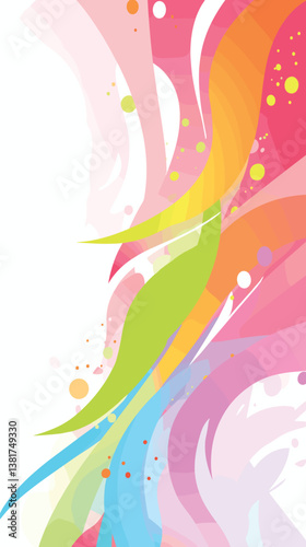Abstract colorful wave pattern with dynamic swirls and bright hues