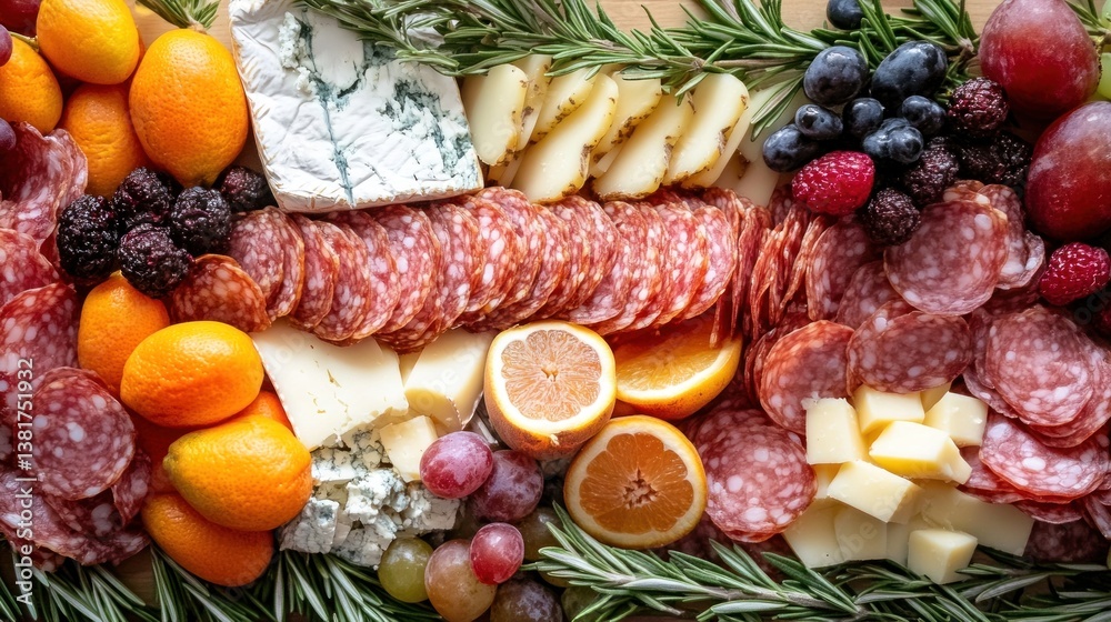 Elegant Charcuterie Board: A Tapestry of Gourmet Delights and Vibrant Flavors