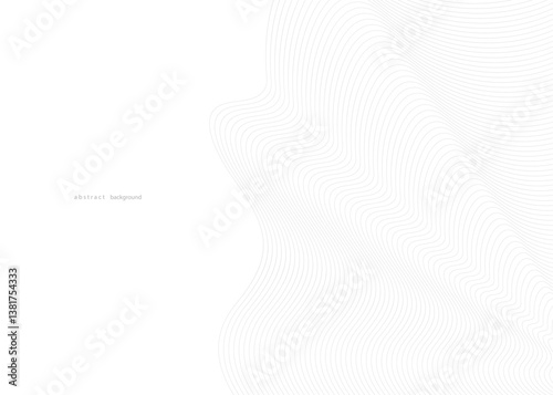 Abstract wave element for design. Curved wavy line smooth stripe. Modern pattern, technology, digital, science