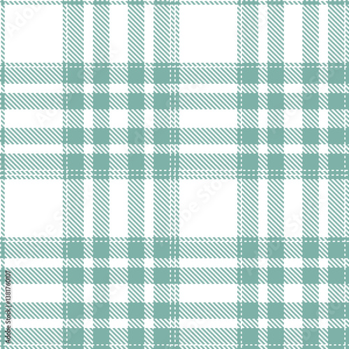 Neon White and Classic Green Room Seamless Tartan Fabric Design
