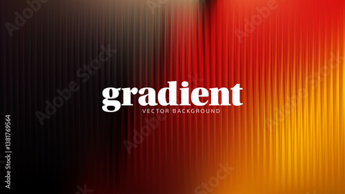 Ripple glass distortion background. Abstract fractal effect ribbed glass texture with vibrant gradients smooth fluted vertical lines. Reeded Bold dynamic design blending futuristic tones vector bg