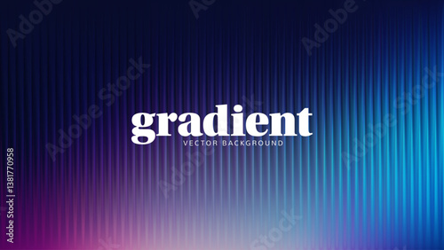 Ripple glass distortion background. Abstract fractal effect ribbed glass texture with vibrant gradients smooth fluted vertical lines. Reeded Bold dynamic design blending futuristic tones vector bg